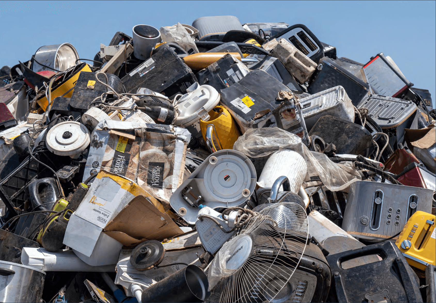 A pile of electronic waste
