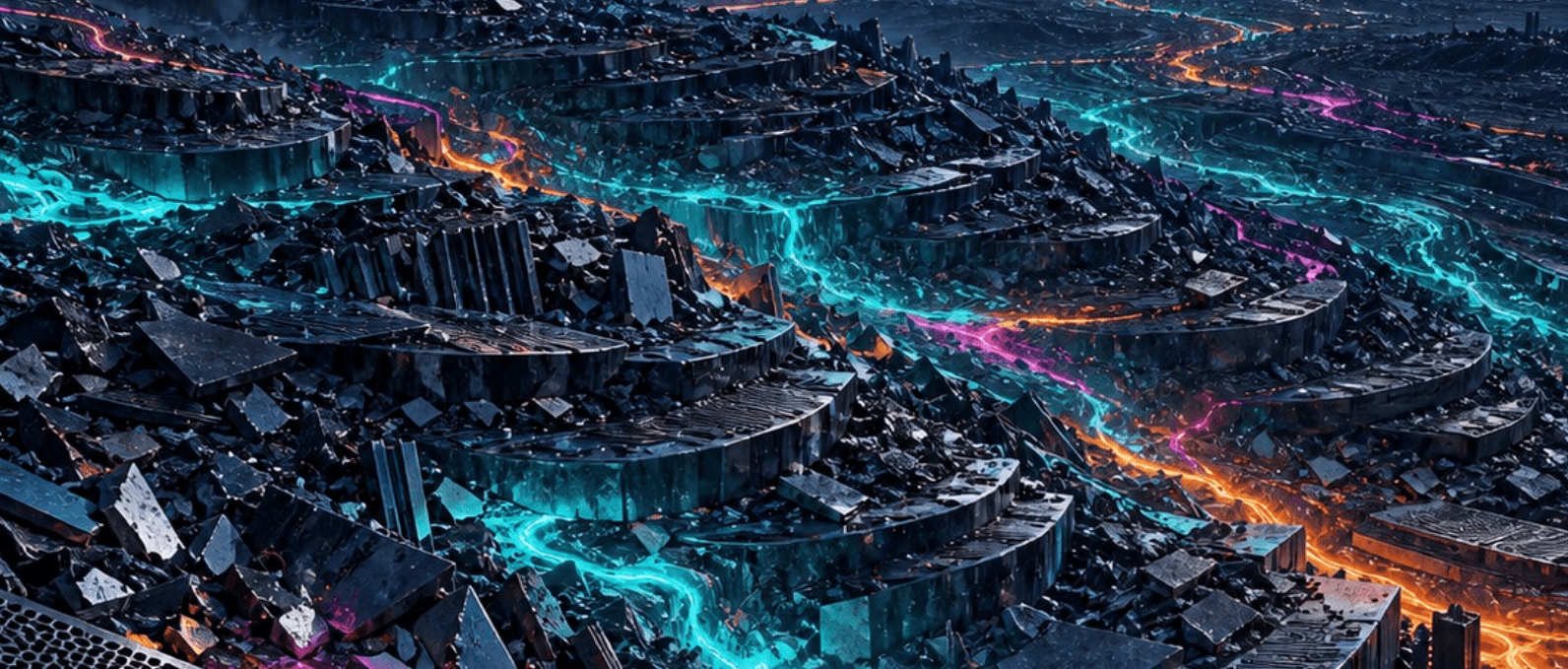 AI generated image of a futuristic city